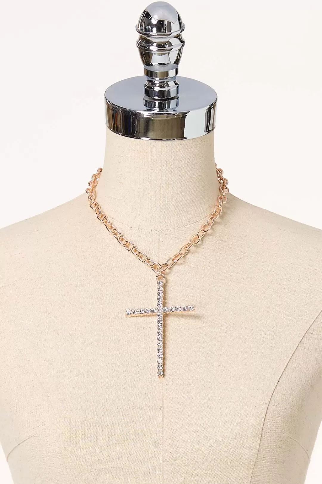 Cato Inspirational | Sets | Rhinestone Cross Pendant Necklace