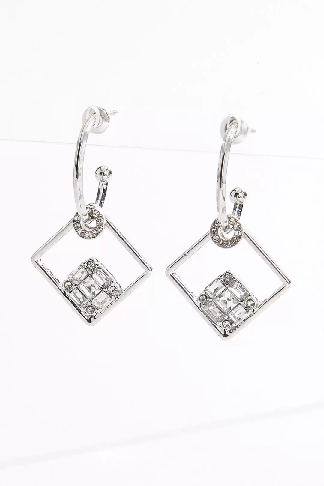 Cato Social Occasion | Earrings | Rhinestone Cutout Hoop Earring