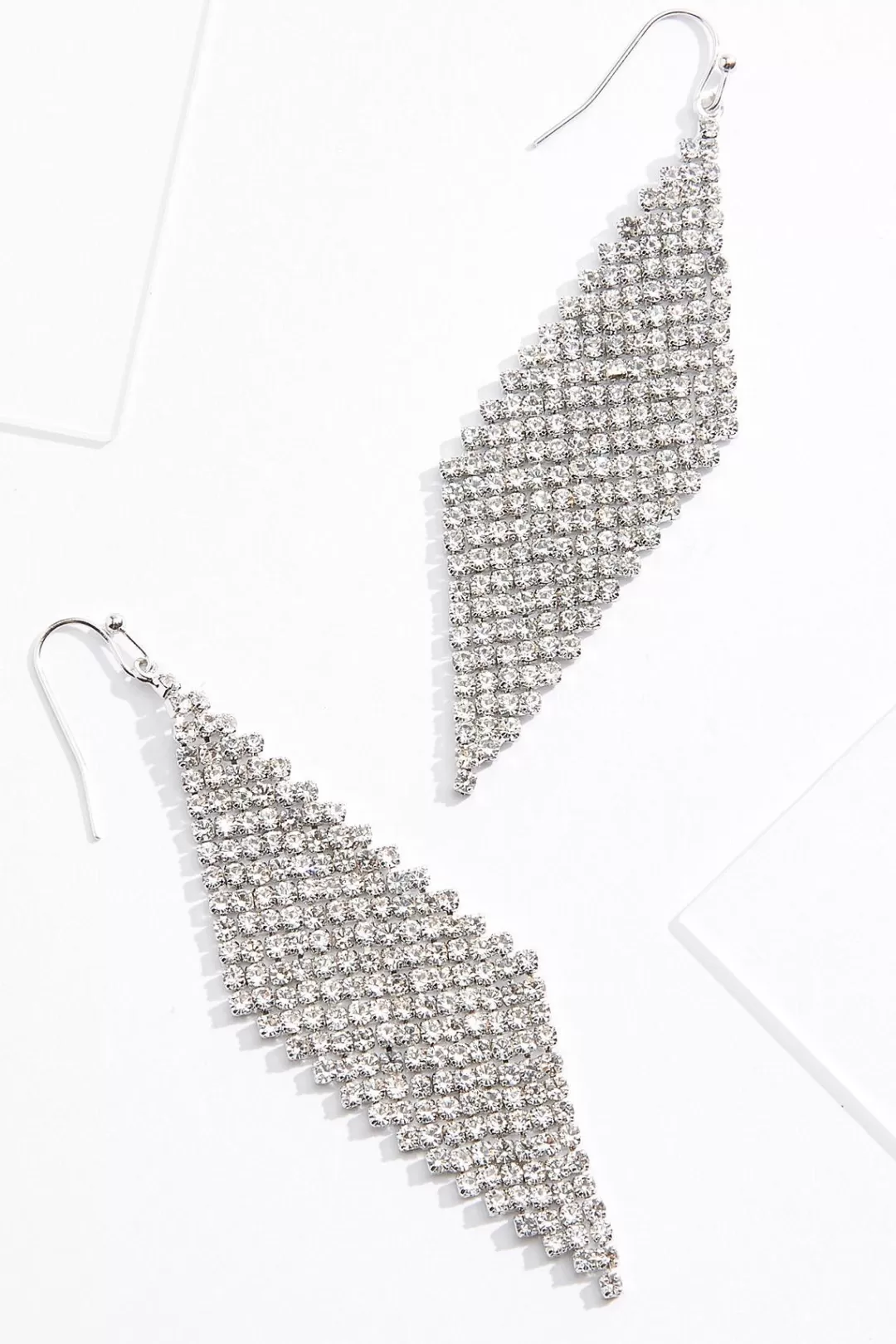 Cato Social Occasion | Earrings | Rhinestone Diamond Mesh Earrings