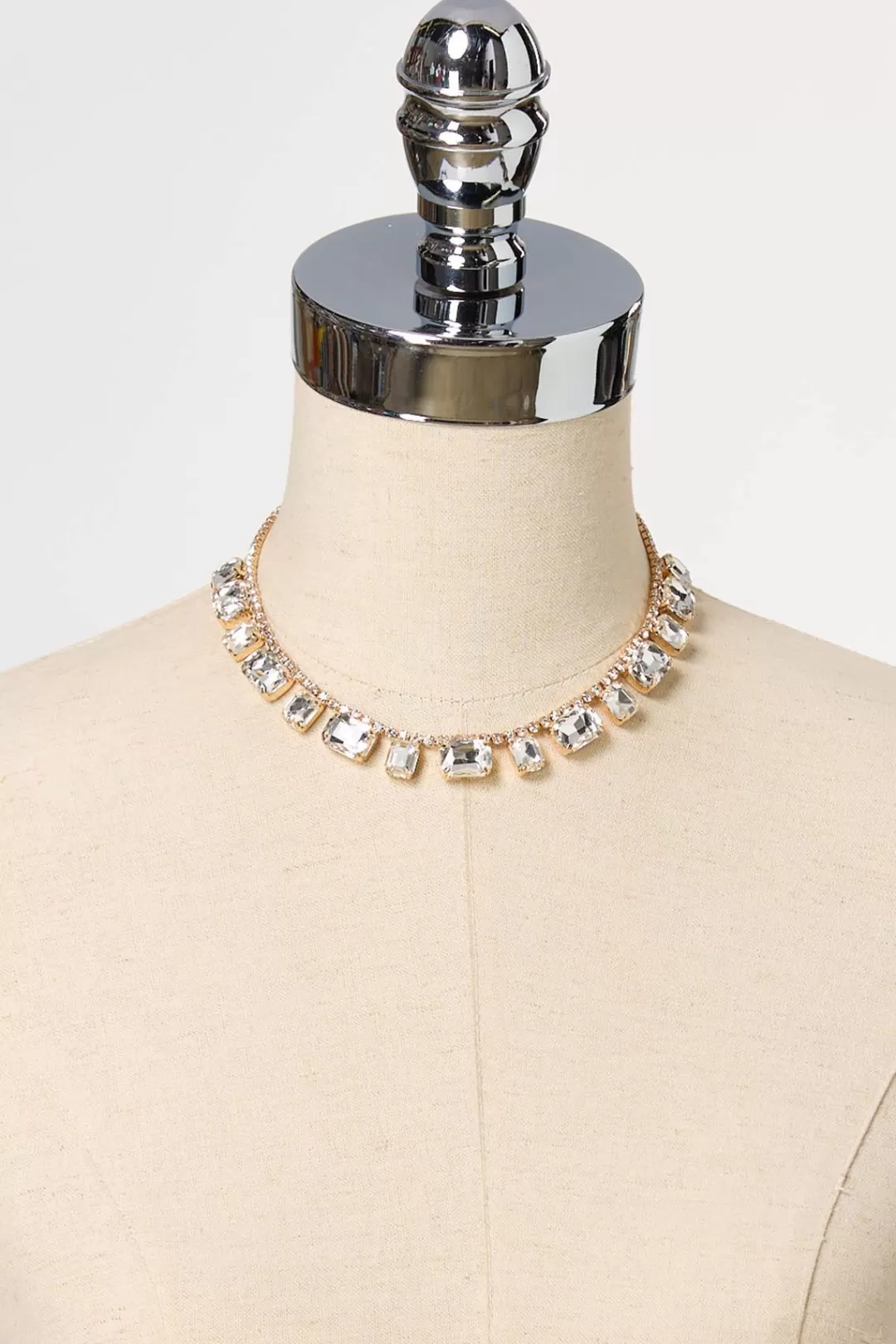 Cato Necklaces | Rhinestone Glass Short Necklace