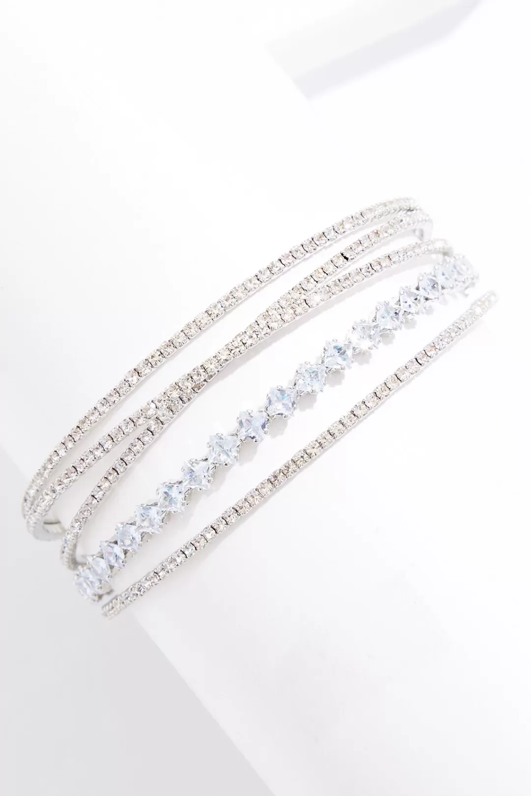 Cato Social Occasion | Rhinestone Row Cuff Bracelet