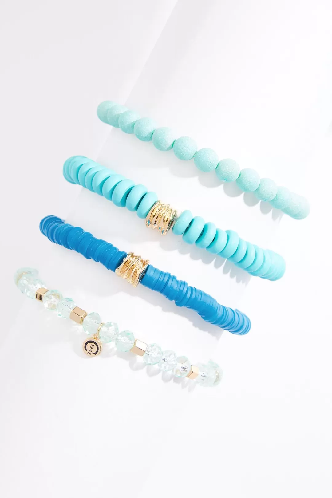 Cato Bracelets | Rubber Glass Wood Bracelet Set