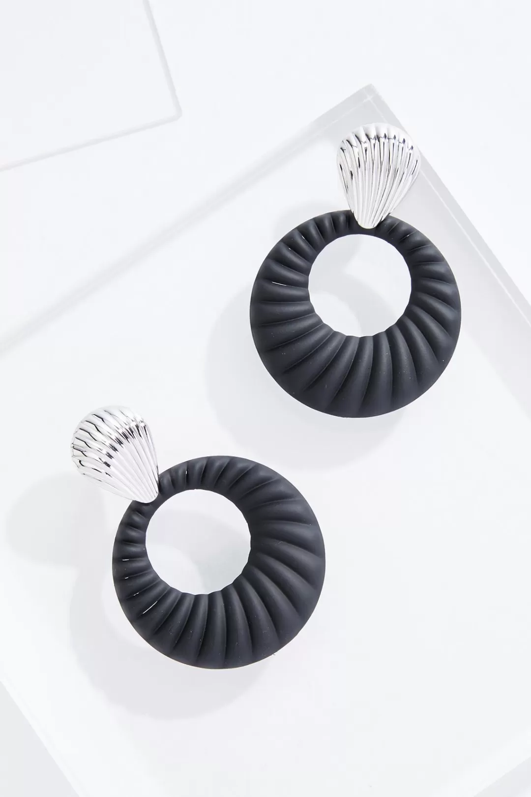 Cato Earrings | Rubber Texture Clip- On Earrings