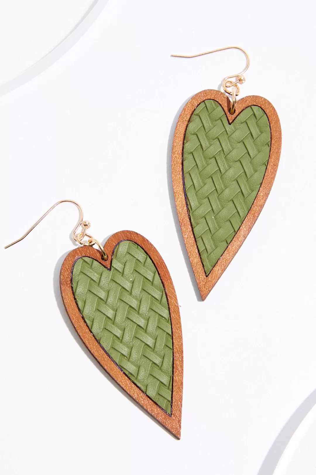 Cato Earrings | Rubber Wood Heart Earrings