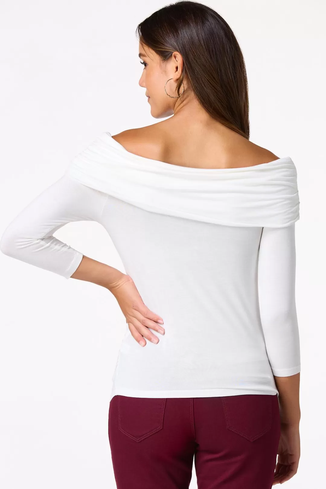 Cato Tops | Ruched Draped Front Top