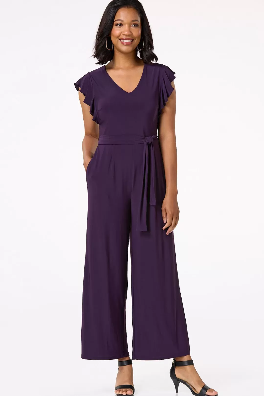 Cato Dresses | Ruffled Sleeve Jumpsuit