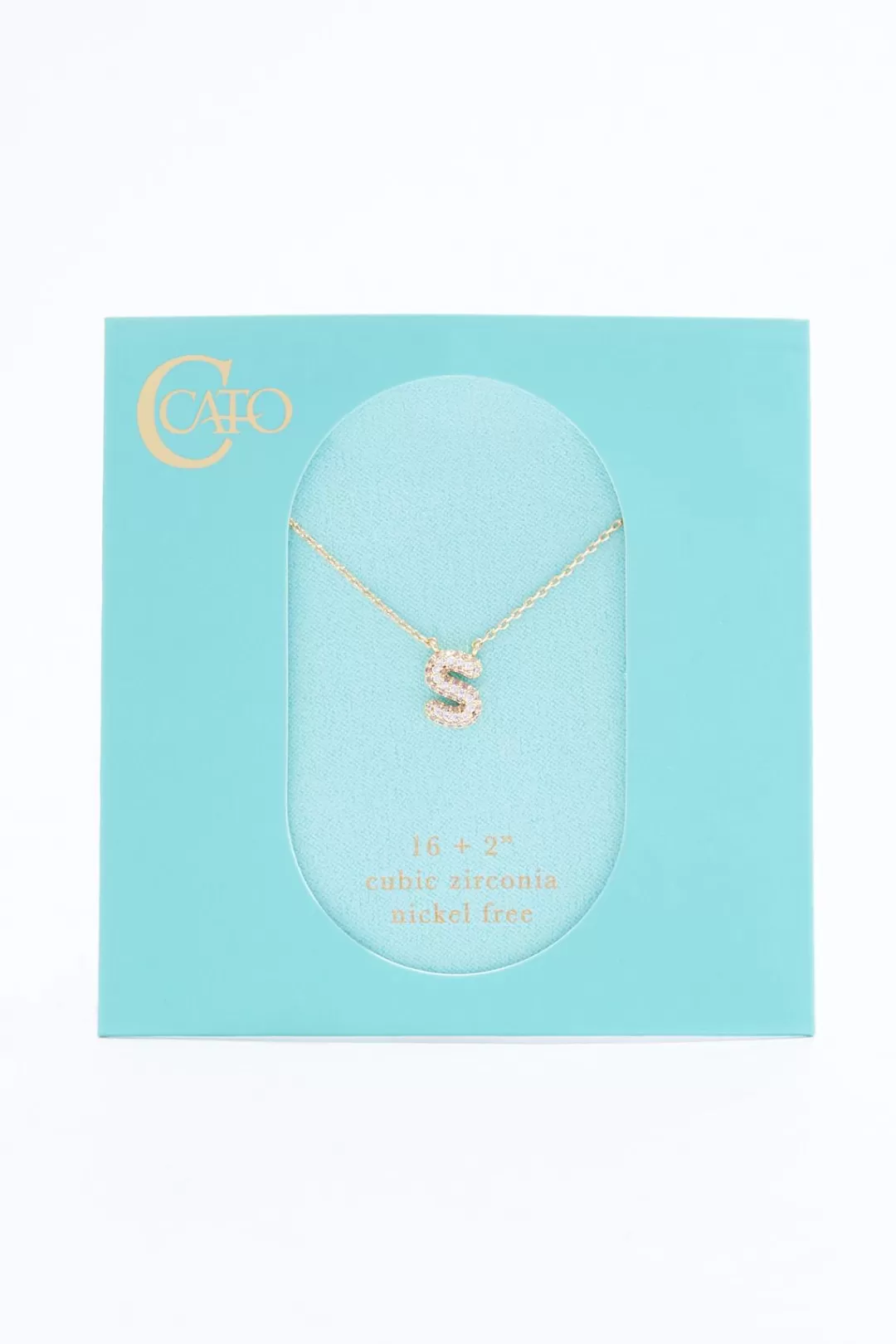 Cato Necklaces | S Initial Bubble Necklace