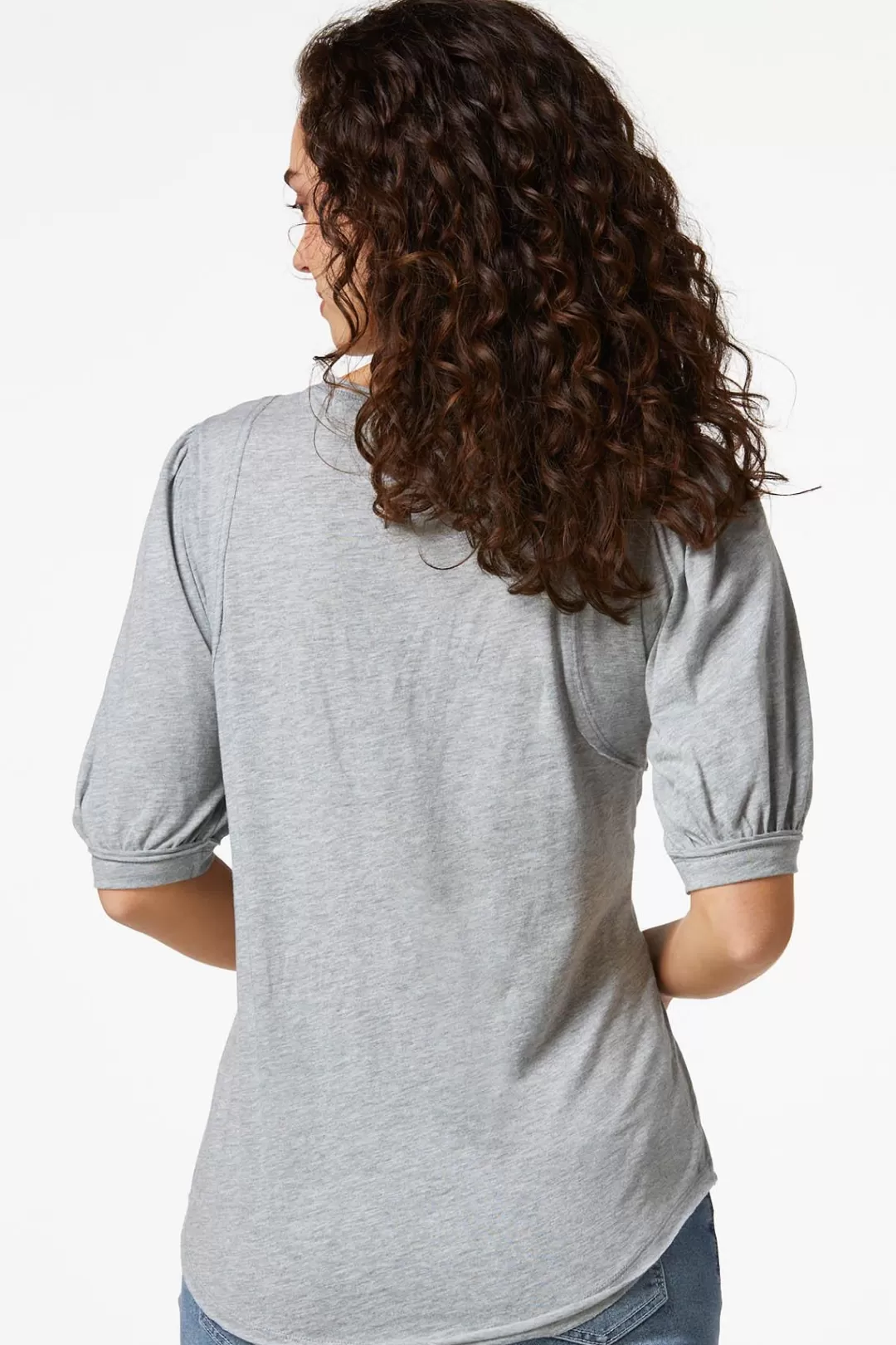 Cato Tops | Seamed Puff Sleeve Top