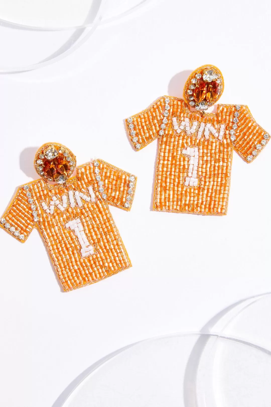 Cato Earrings | Seed Bead Win Jersey Earrings