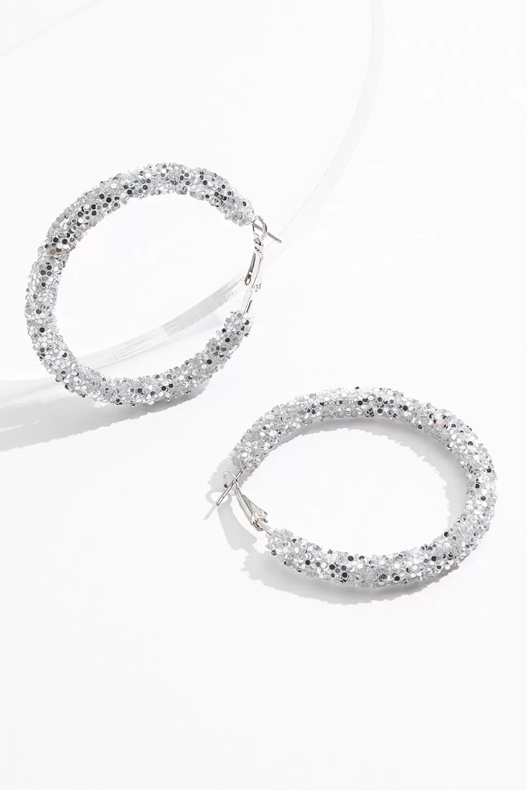 Cato Earrings | Sequin Hoop Earrings