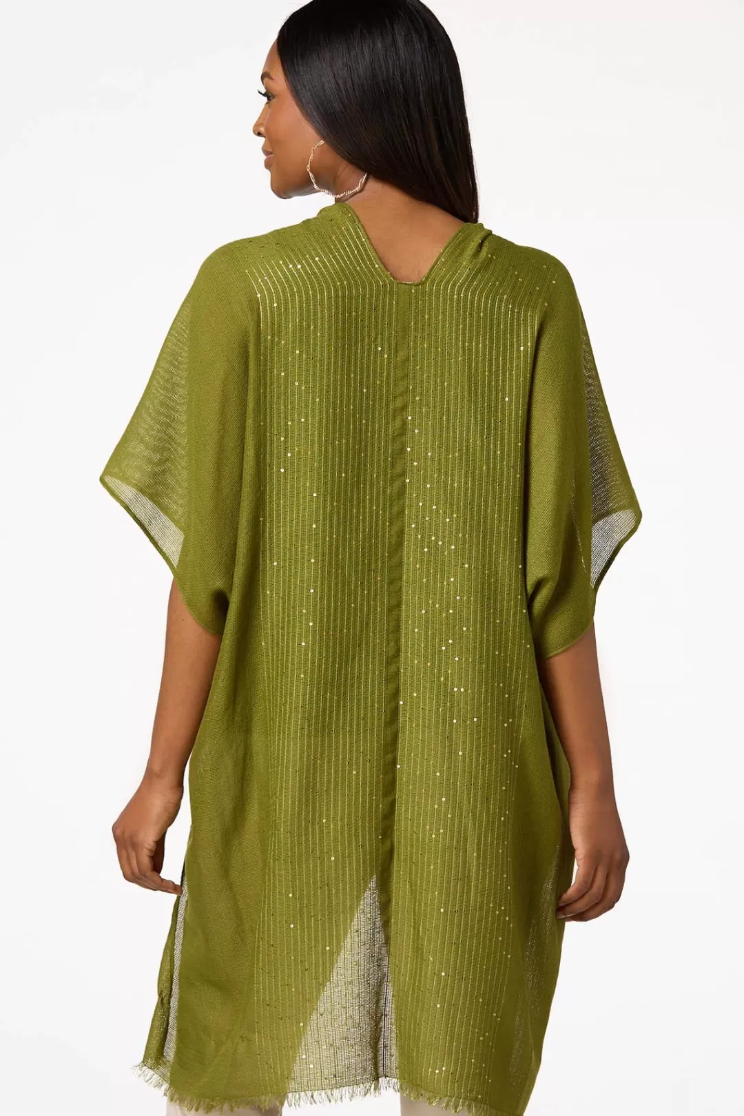 Cato Cover Ups | Tops | Sequin Solid Kimono