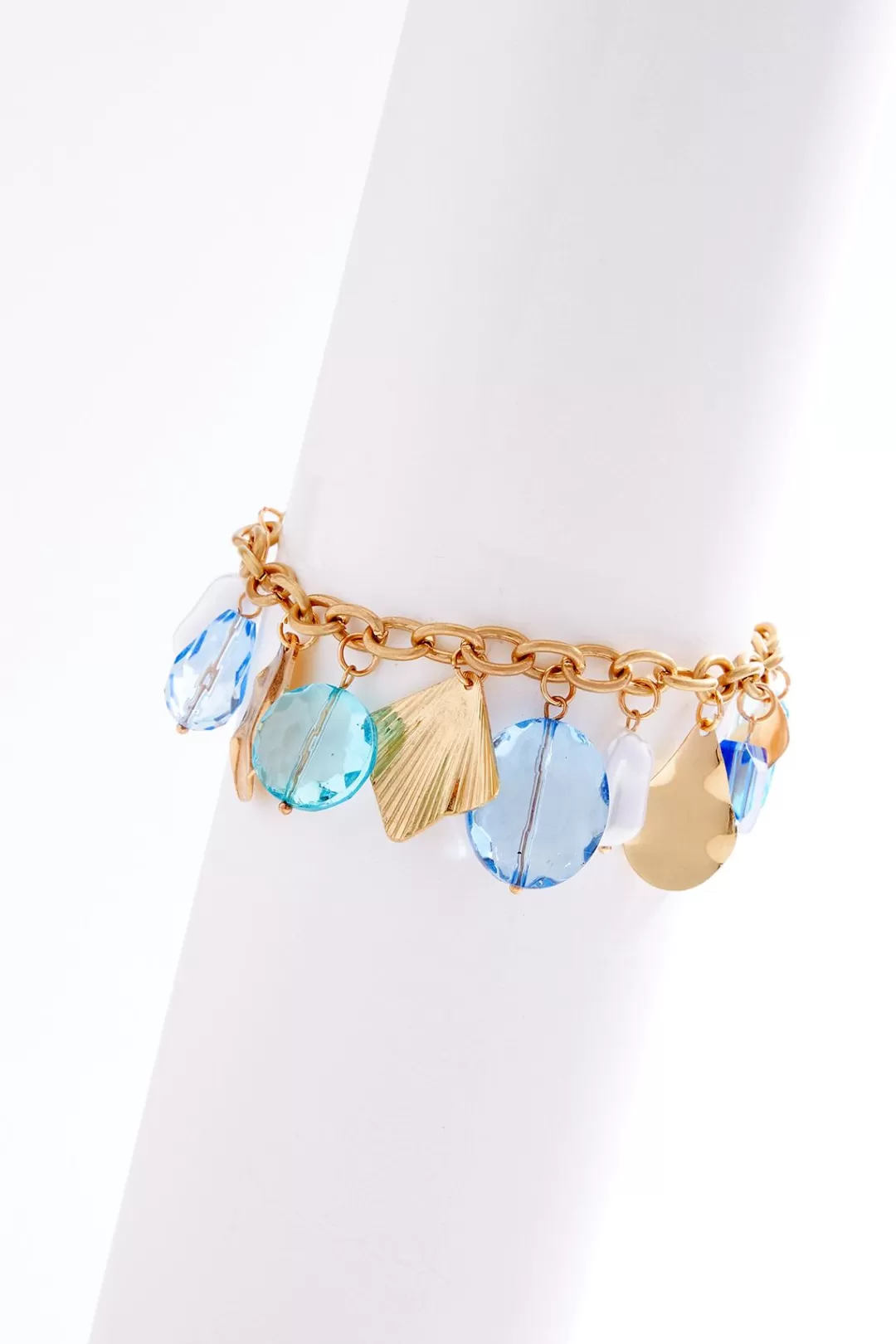 Cato Bracelets | Shaky Glass Charm Chain Bracelet