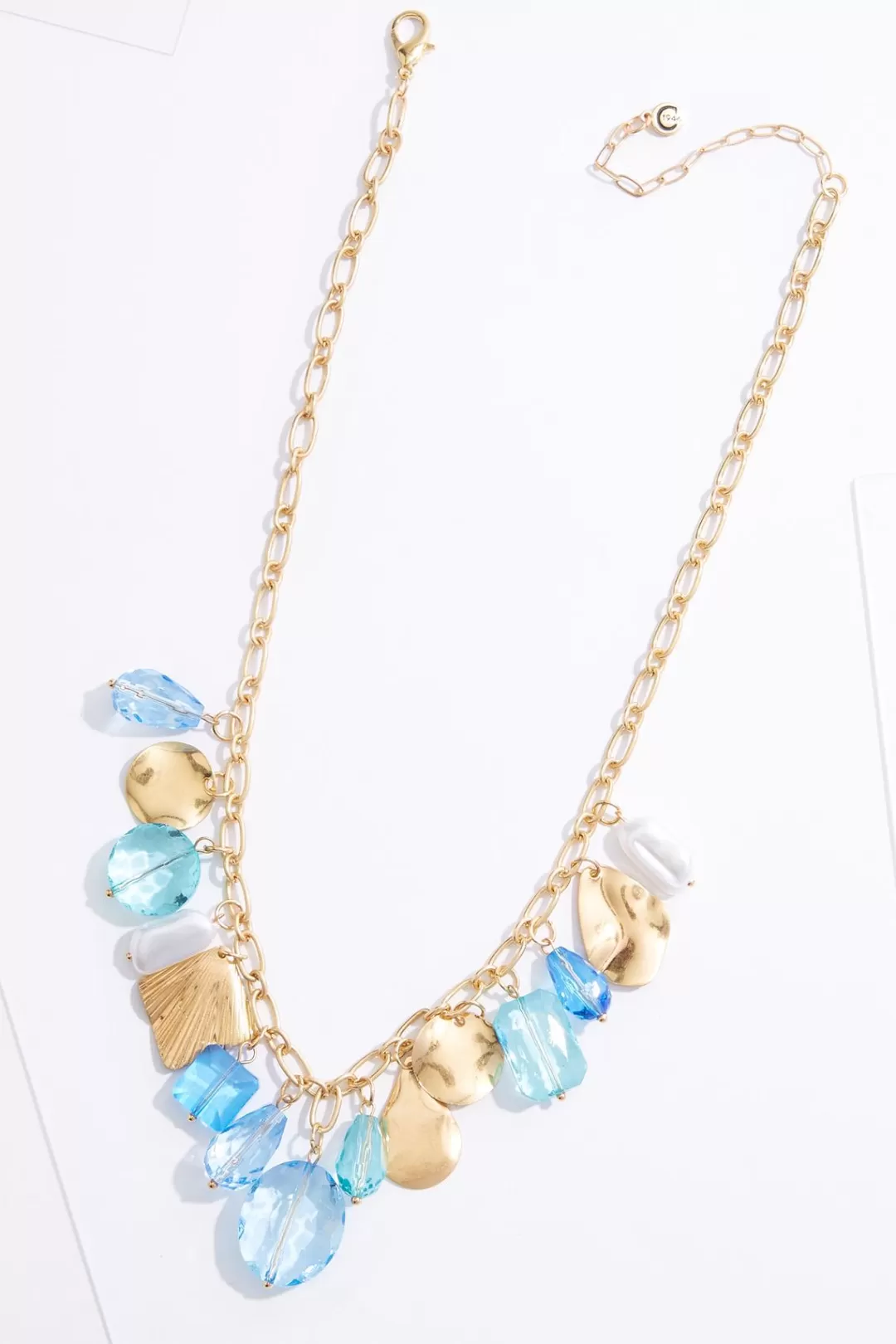 Cato Necklaces | Shaky Glass Charm Chain Necklace