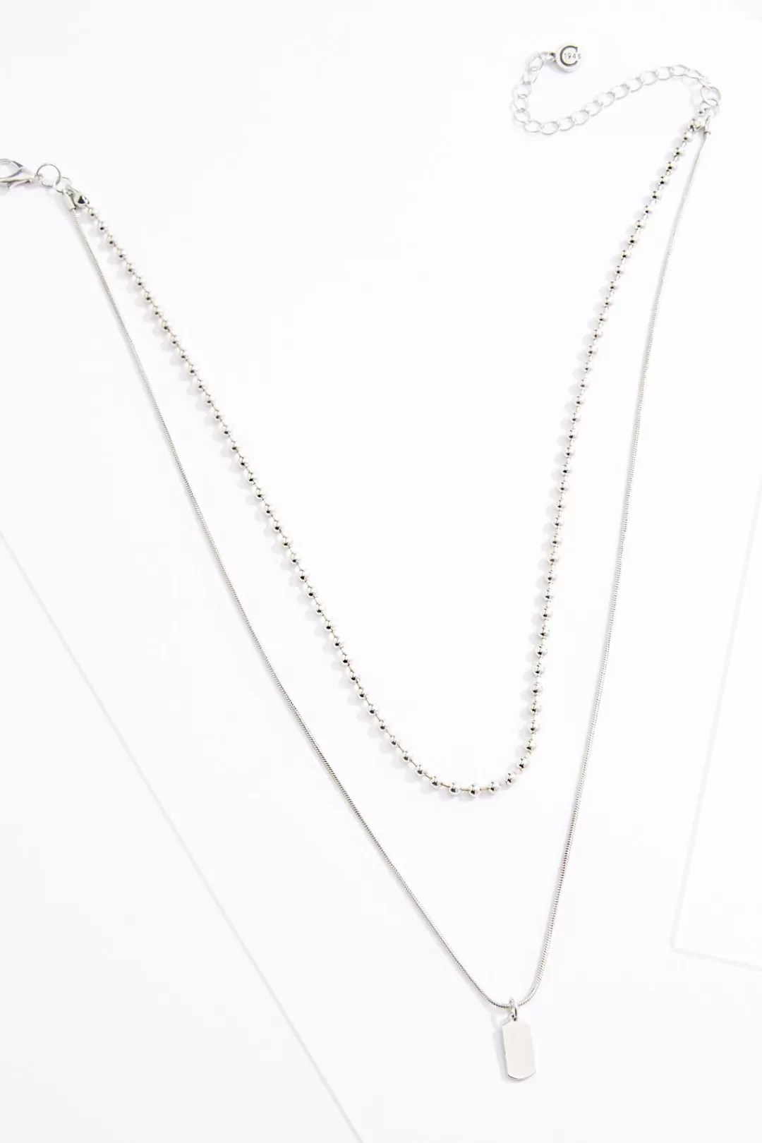 Cato Necklaces | Silver Charm Short Layered Necklace