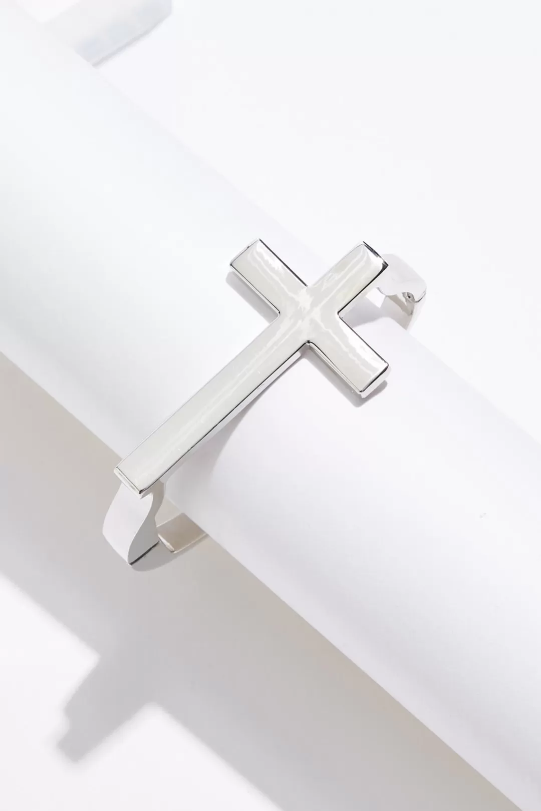 Cato Inspirational | Bracelets | Silver Cross Cuff Bracelet