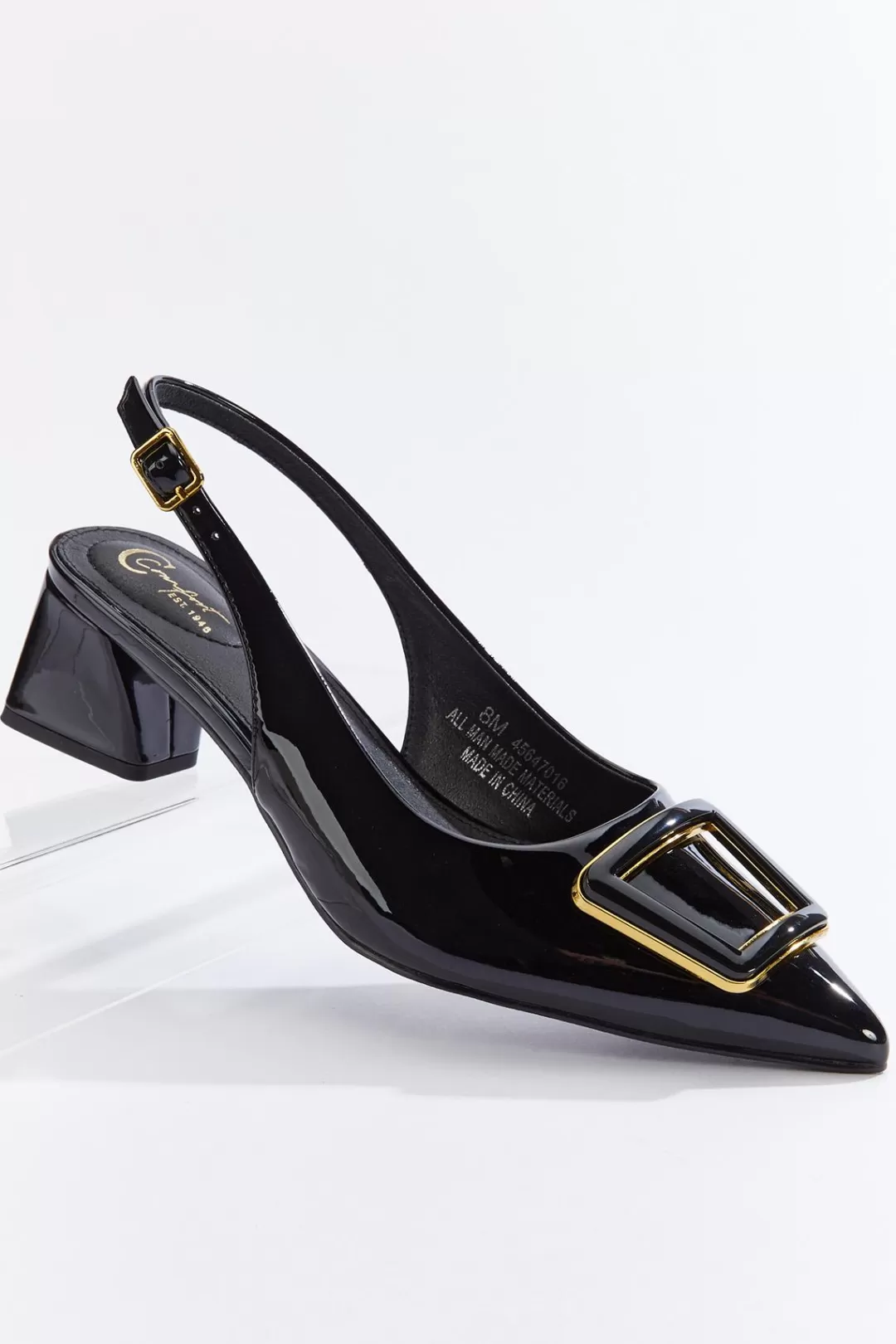 Cato Heels | Slingback Patent Pumps