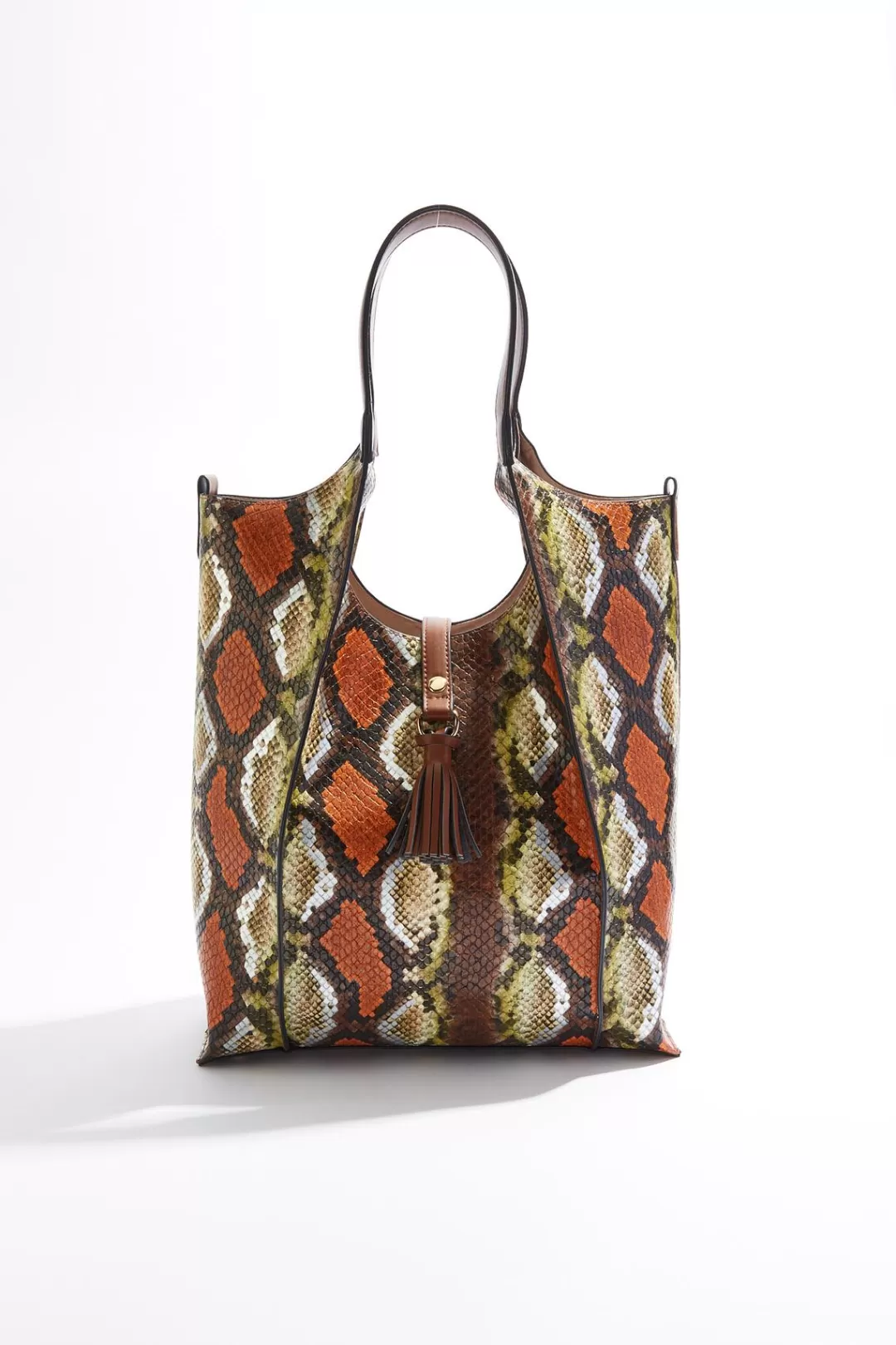 Cato Handbags | Snakeskin Seamed Tote