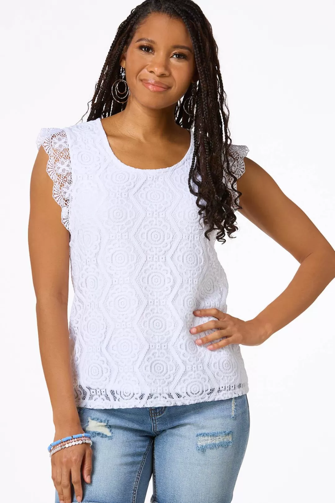 Cato Tops | Solid Crochet Tank