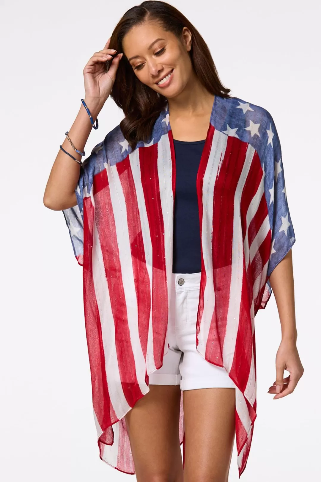 Cato Cover Ups | Tops | Stars And Stripes Kimono