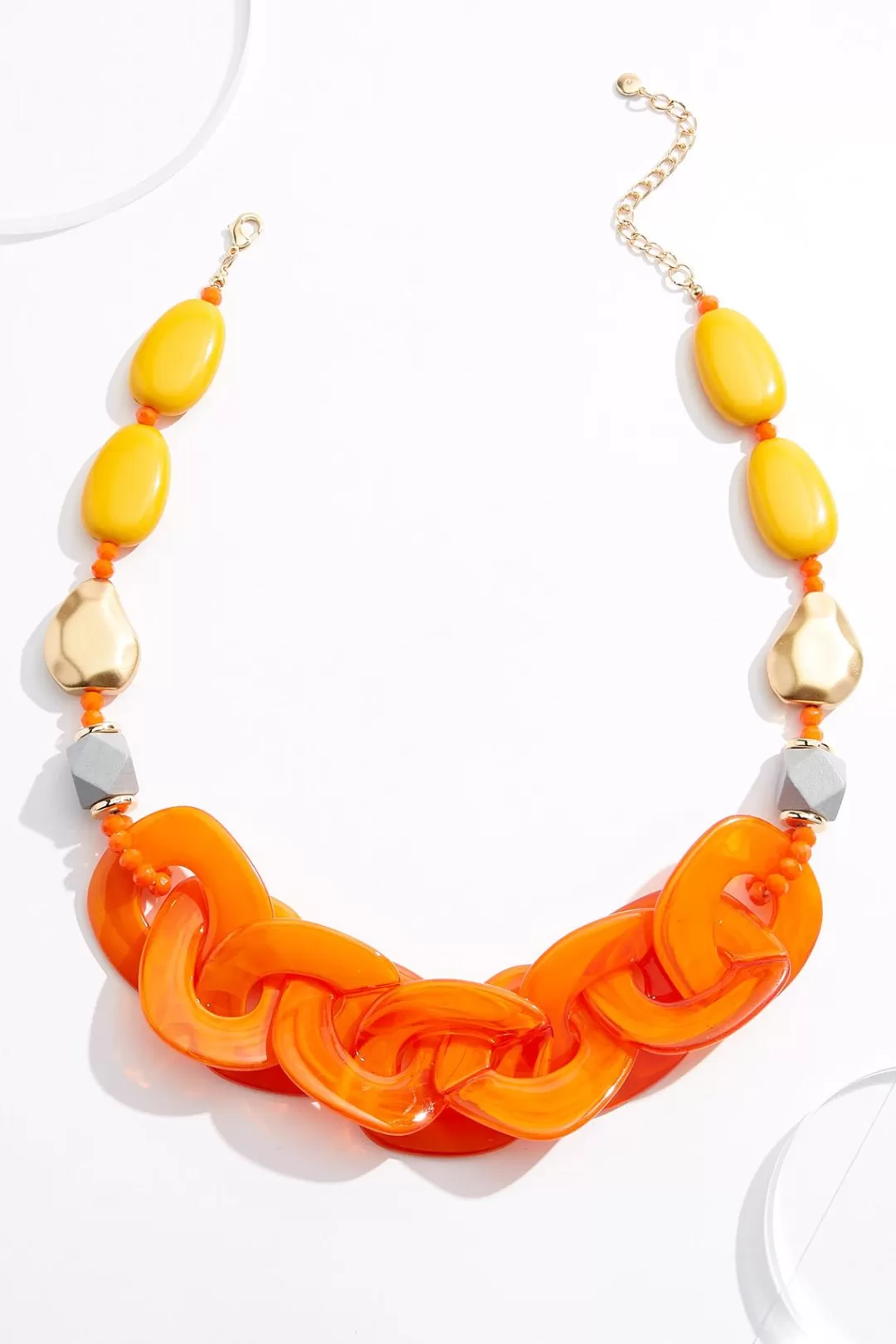 Cato Necklaces | Statement Lucite Link Short Necklace