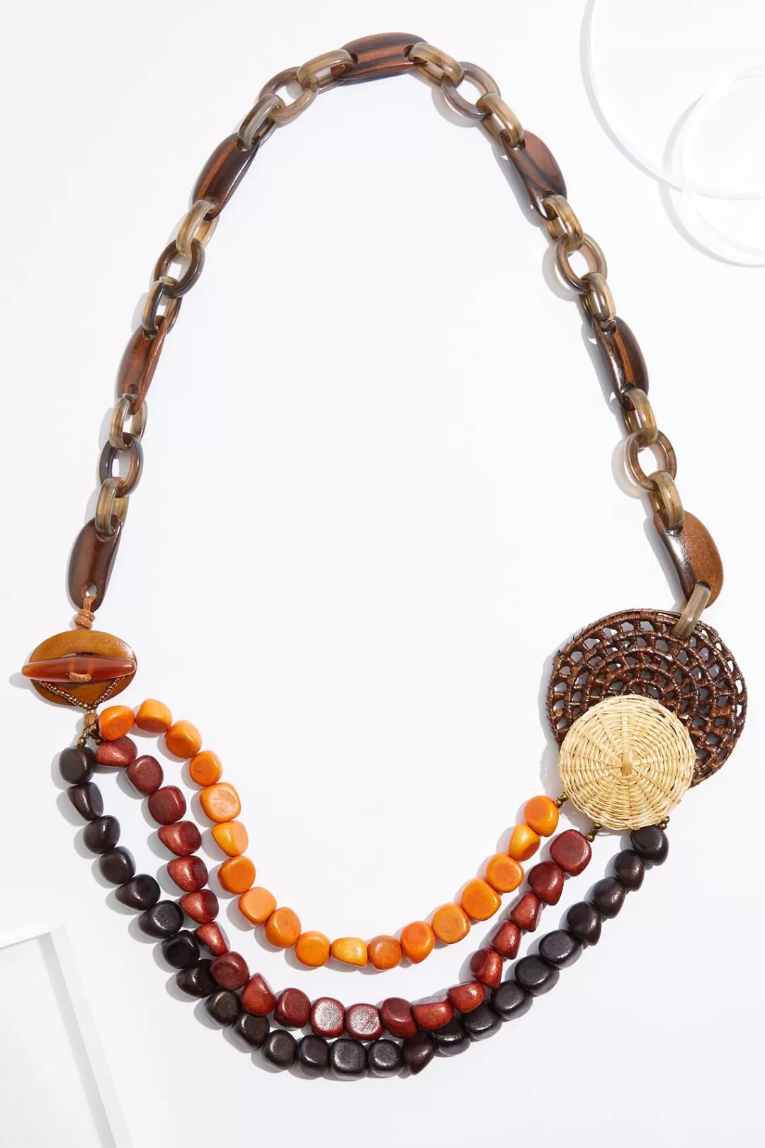 Cato Necklaces | Statement Wood Rattan Necklace