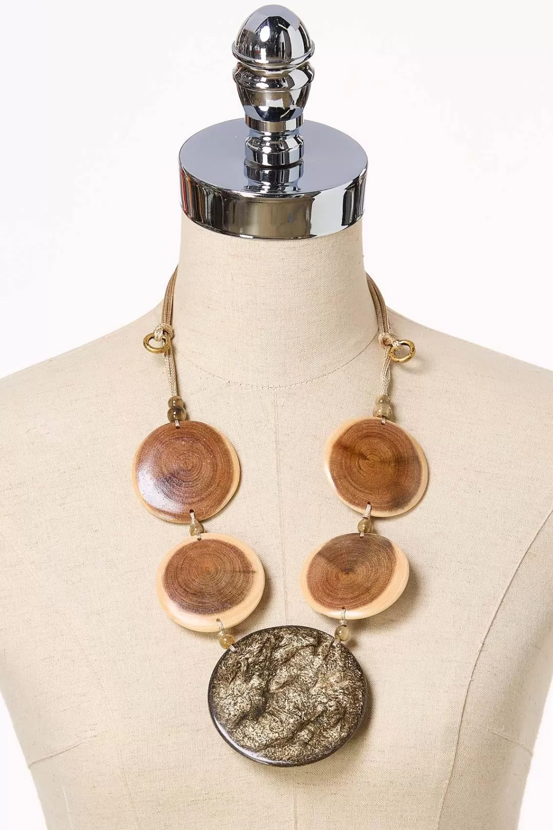 Cato Necklaces | Statement Wood Resin Pendant Necklace