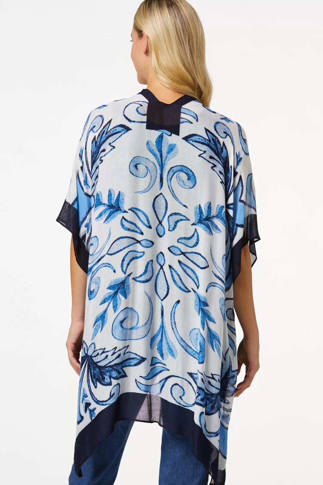 Cato Cover Ups | Tops | Stencil Watercolor Kimono