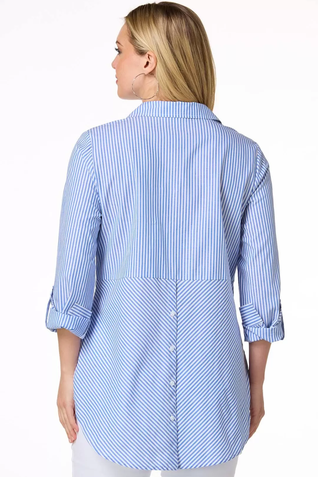 Cato Tops | Stripe Button Front Shirt