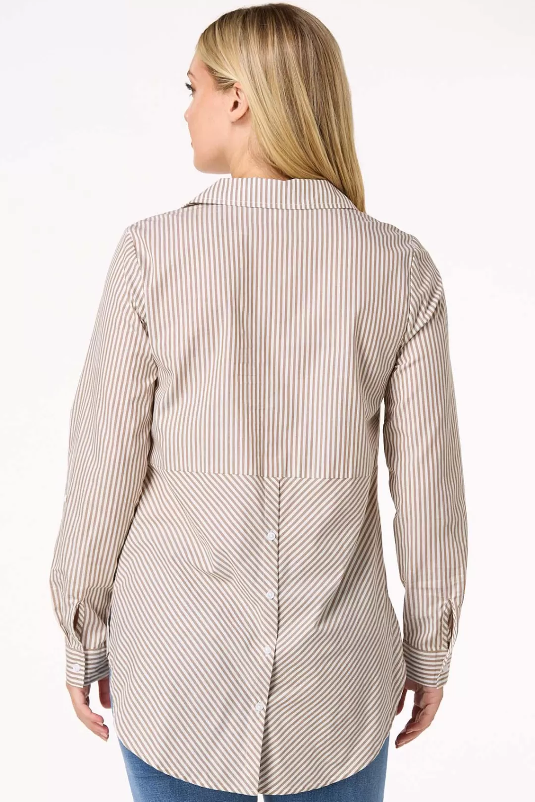 Cato Tops | Stripe Button Front Shirt