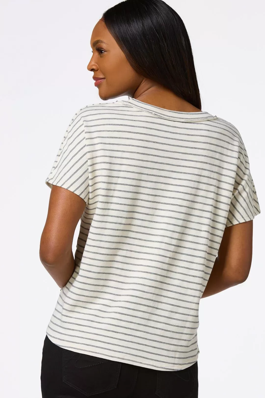 Cato Tops | Stripe Dolman Sleeve Top