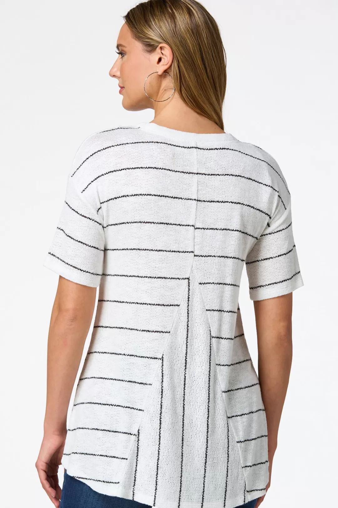 Cato Tops | Stripe V- Neck Tunic