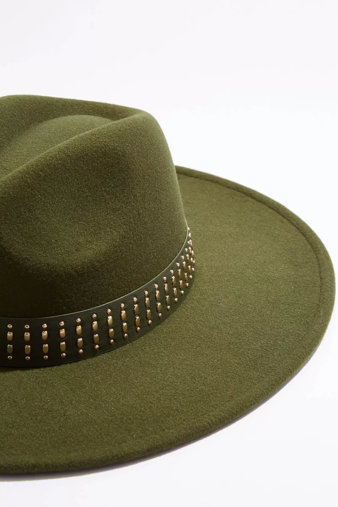 Cato Hats & Hair | Stud Band Olive Panama Hat