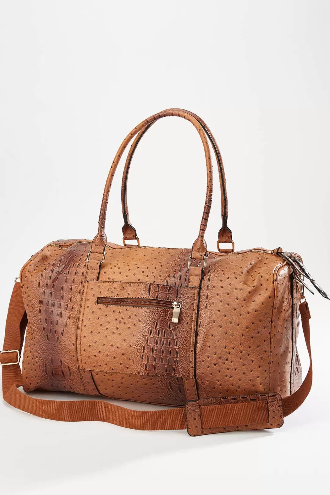 Cato Handbags | Textured Faux Leather Duffle Bag