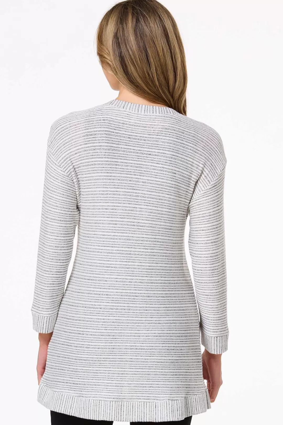 Cato Tops | Textured Stripe Cardigan