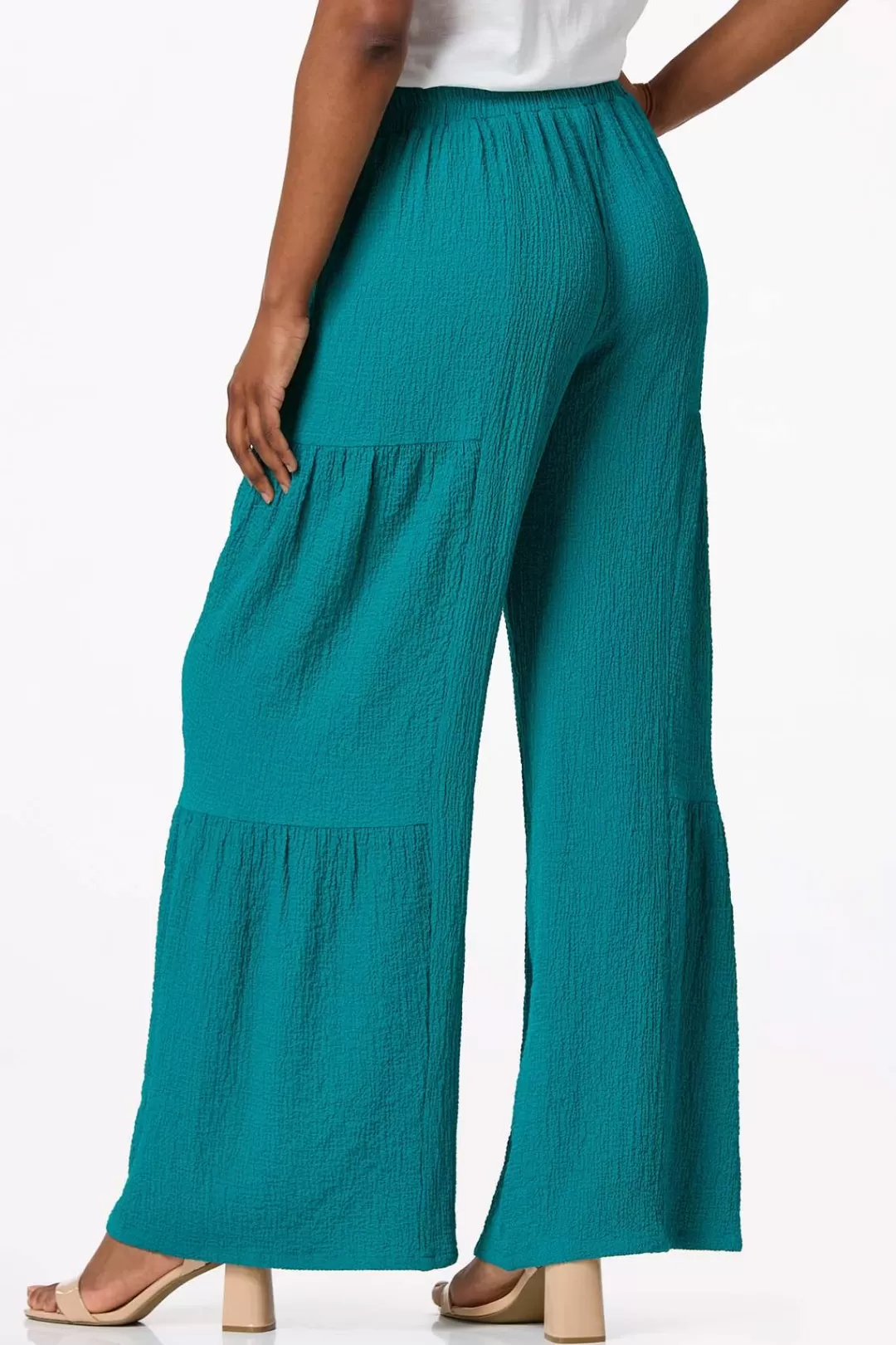 Cato Pants | Textured Tie Waist Pants