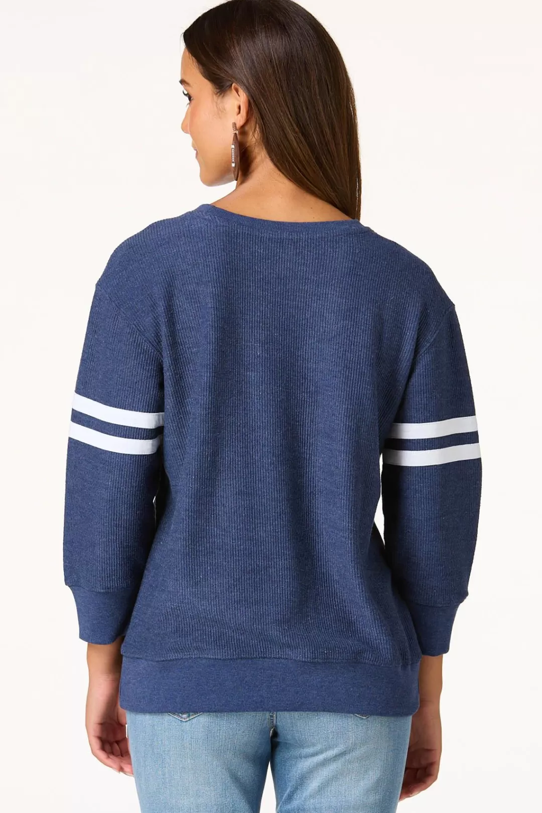 Cato Tops | Textured Touchdown Sweatshirt