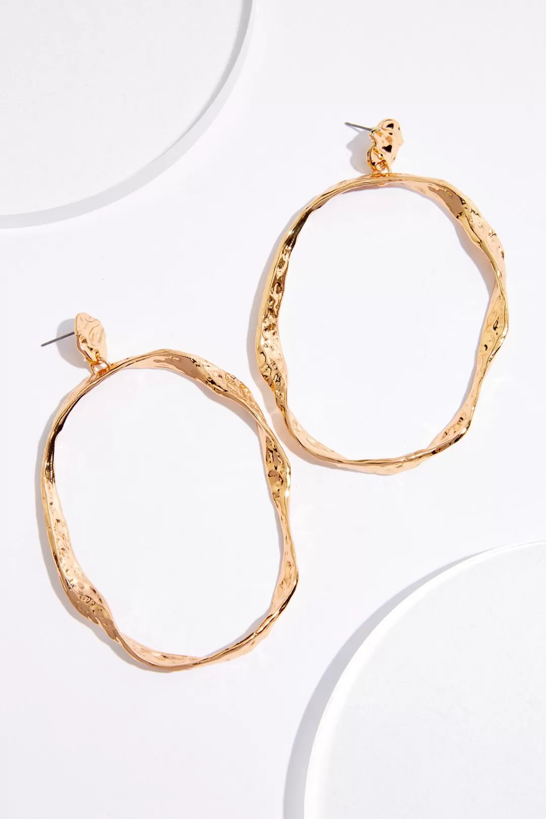 Cato Earrings | Textured Twist Ring Earrings