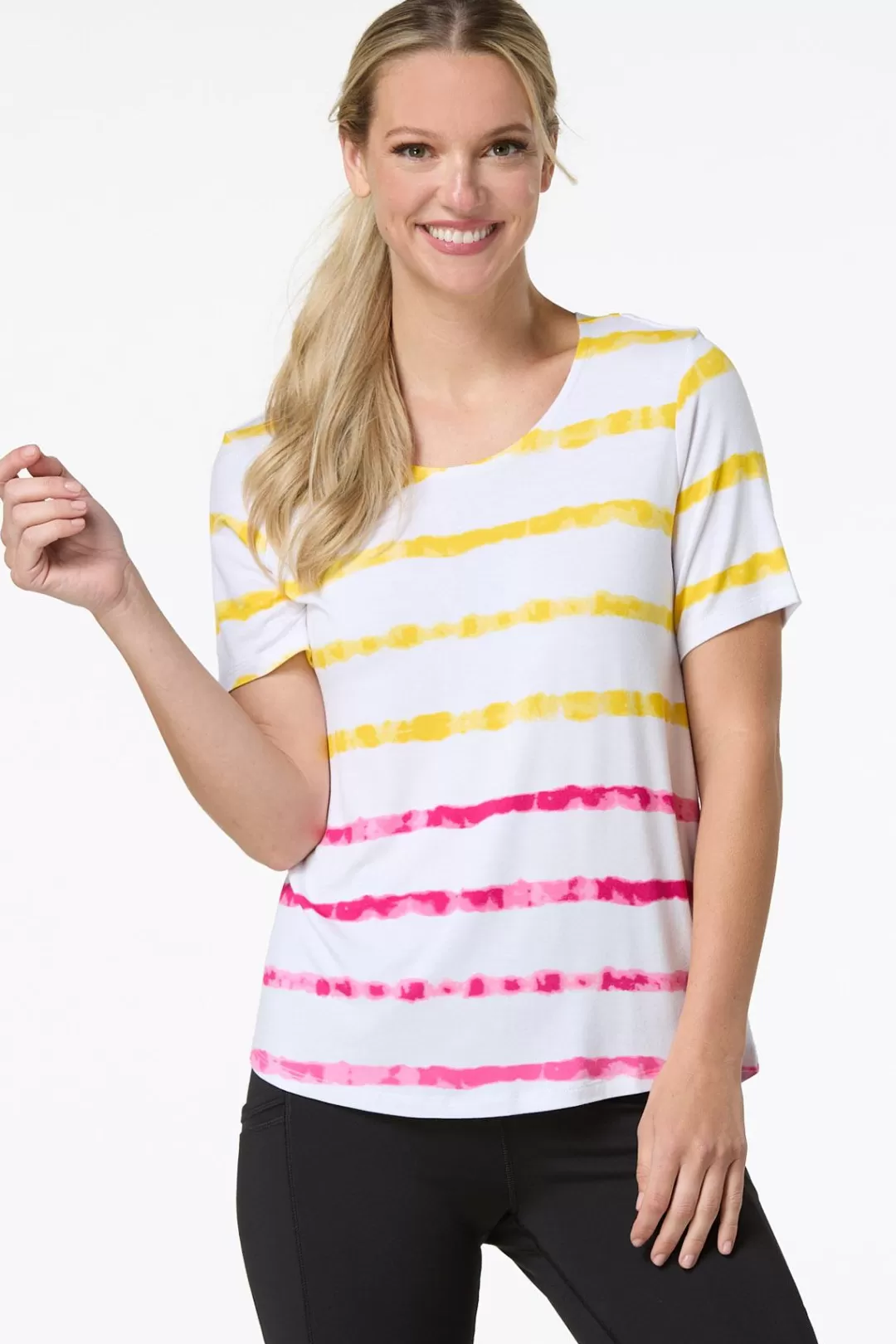 Cato Athleisure | Tops | Tie Dye Stripe Top