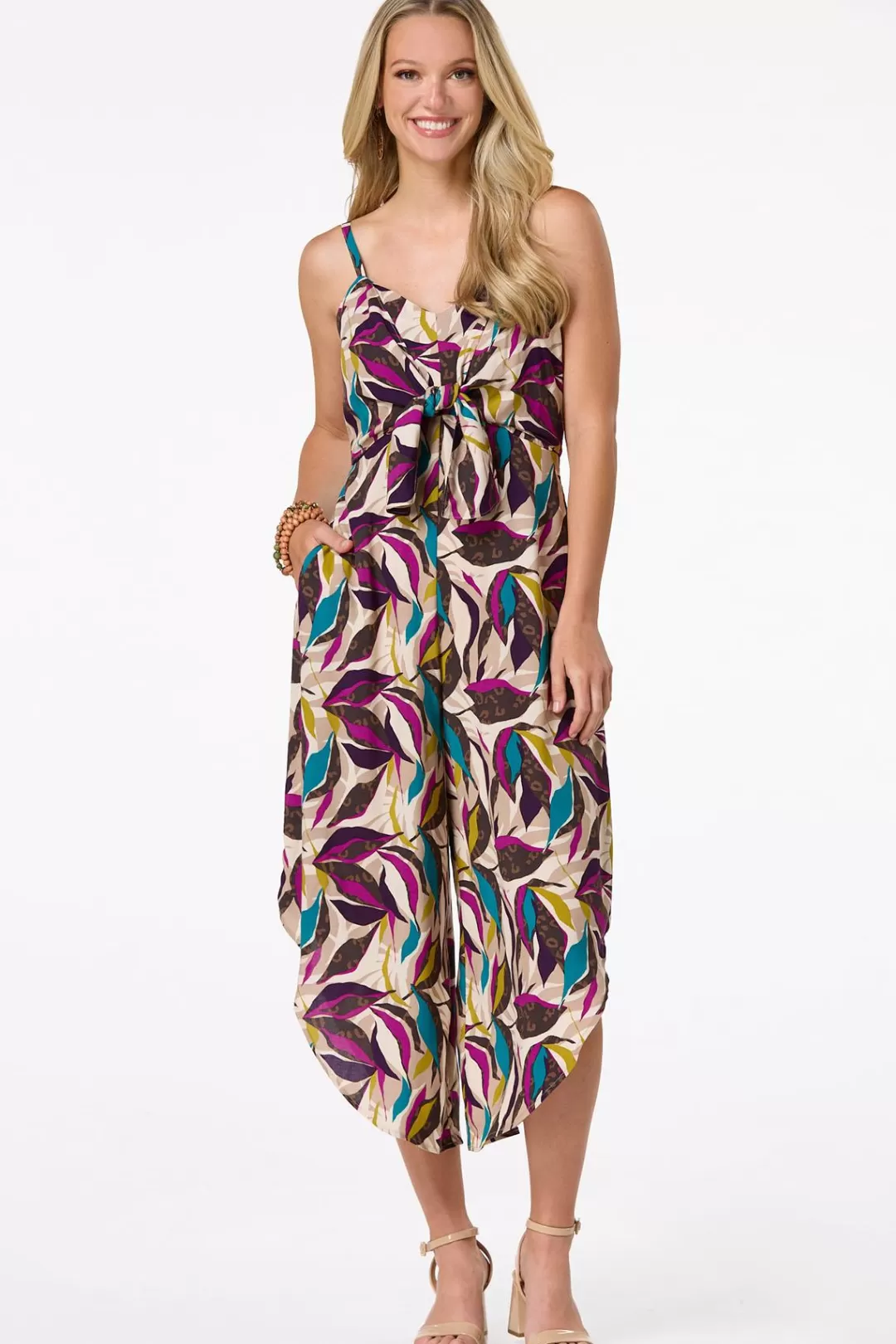 Cato Dresses | Tie Front Genie Jumpsuit