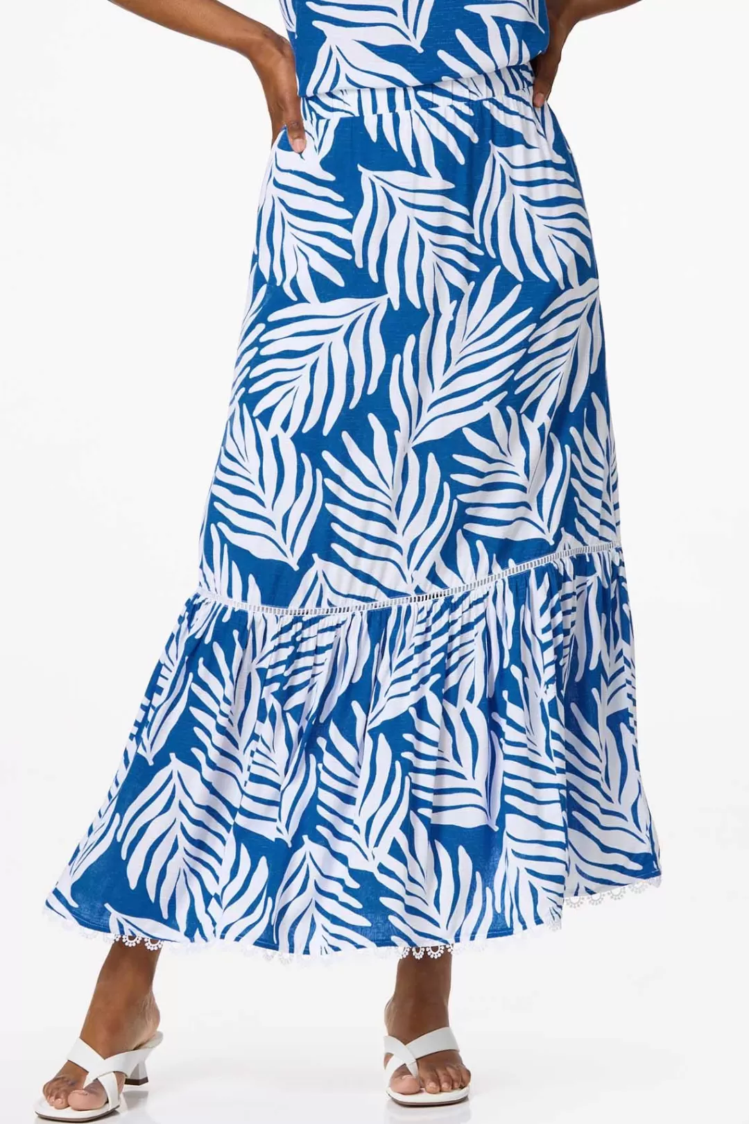 Cato Skirts | Tiered Palm Leaf Skirt