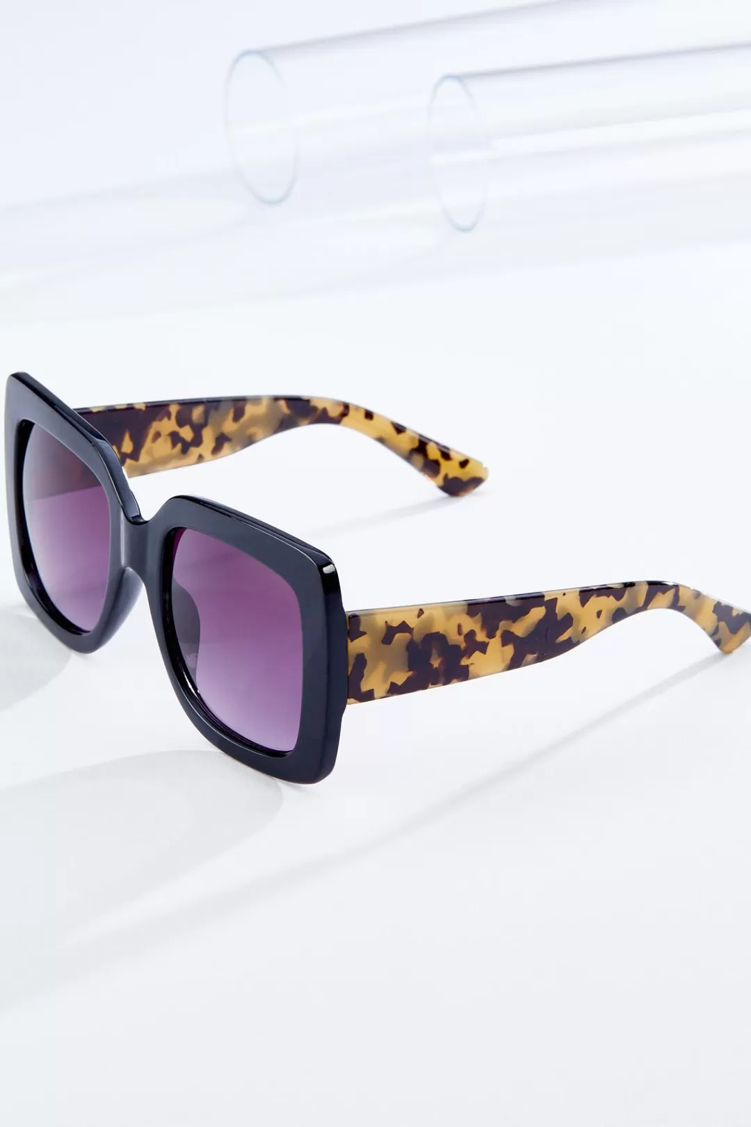 Cato Sunglasses | Tortoise Arm Oversized Sunglasses