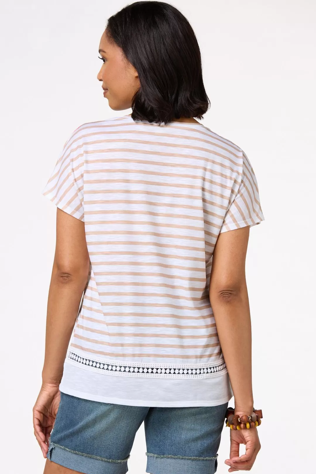 Cato Tops | Tropical Stripe Top