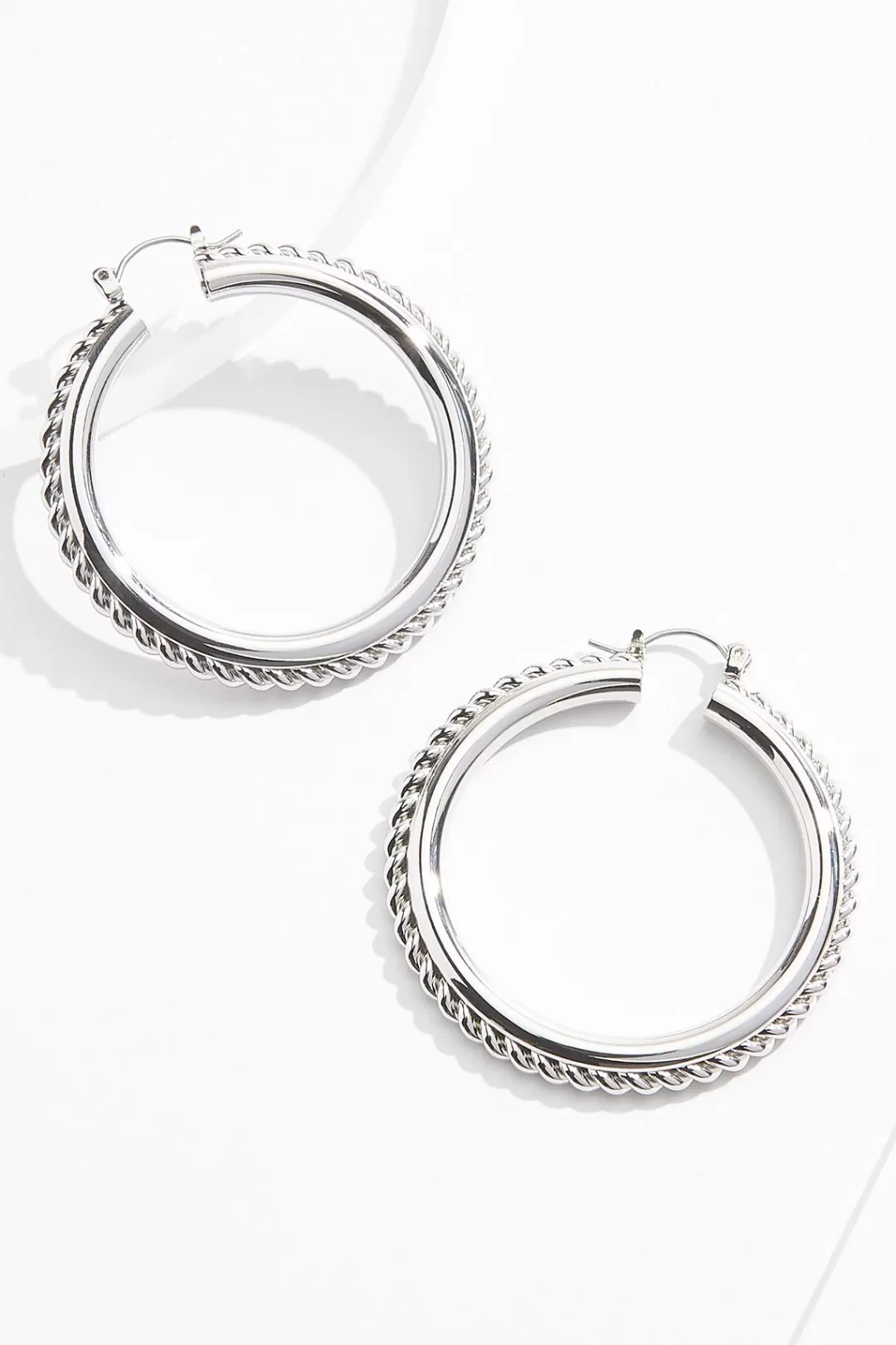 Cato Earrings | Twisted Outline Hoop Earrings