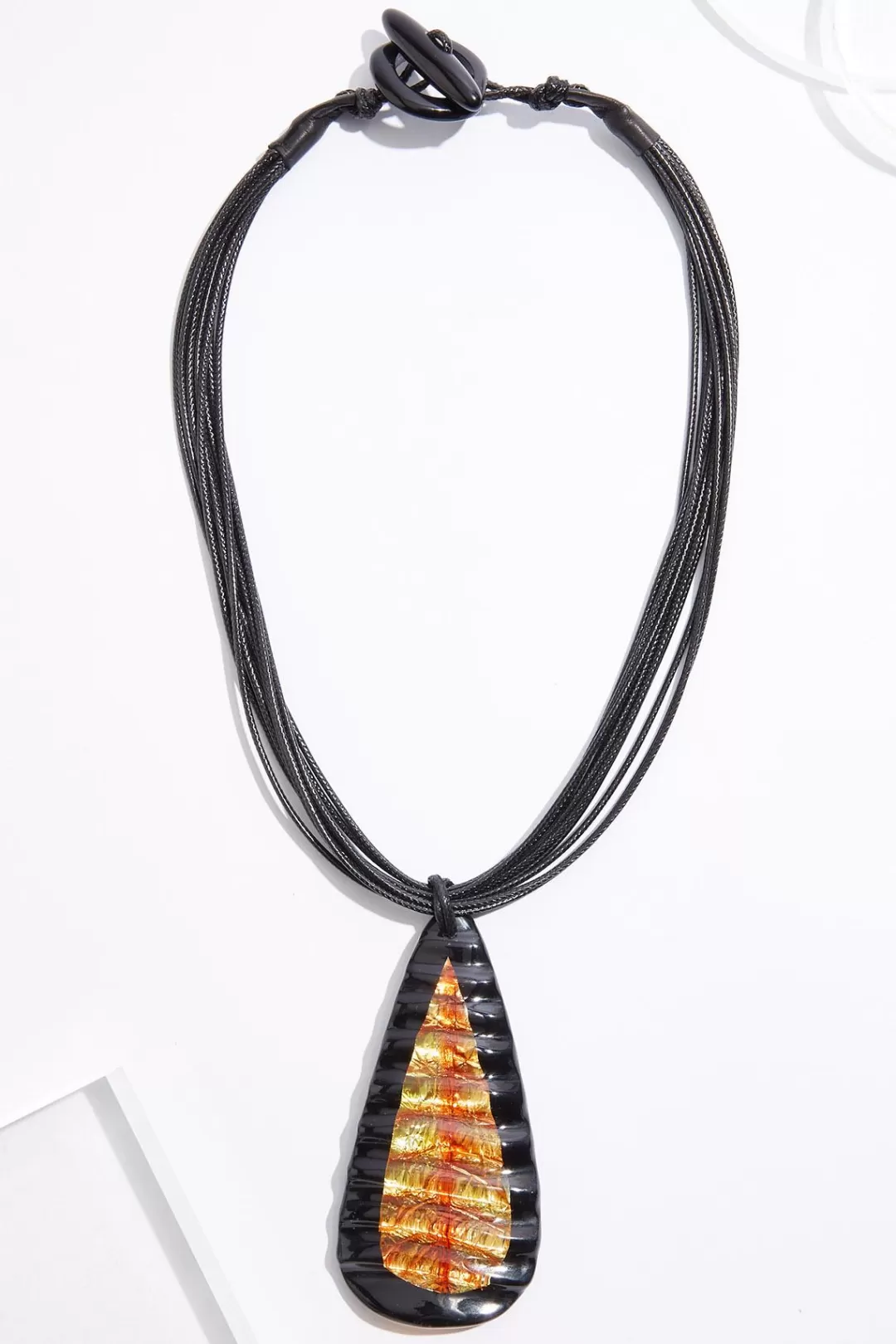 Cato Necklaces | Wavy Pendant Cord Necklace