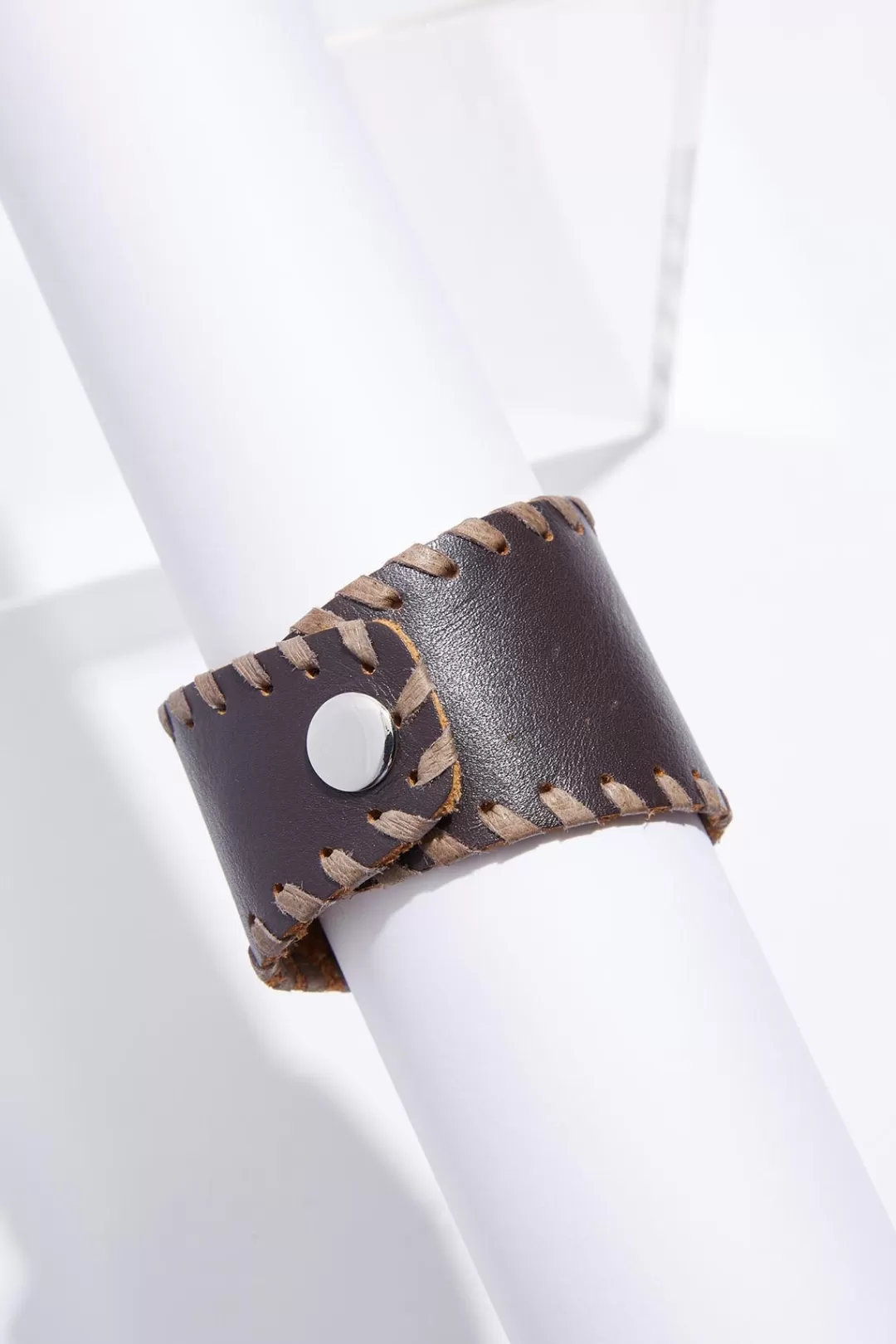 Cato Bracelets | Western Faux Leather Snap Bracelet