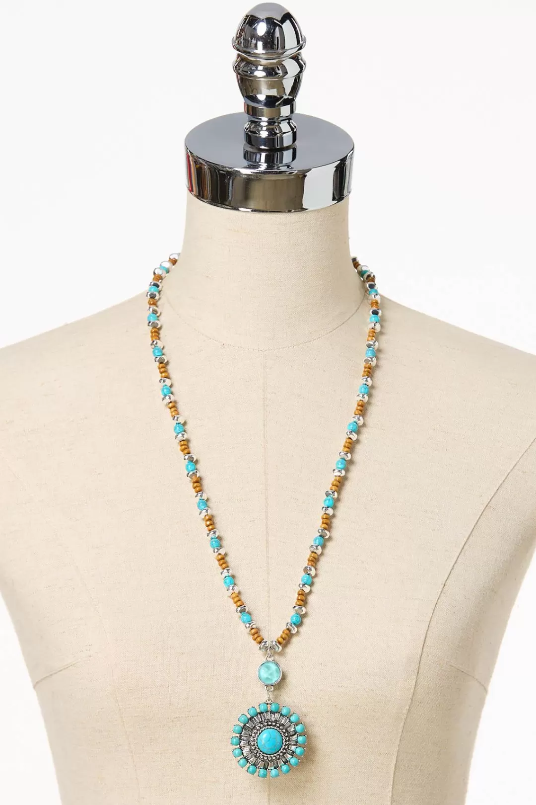 Cato Necklaces | Western Mixed Bead Pendant Necklace