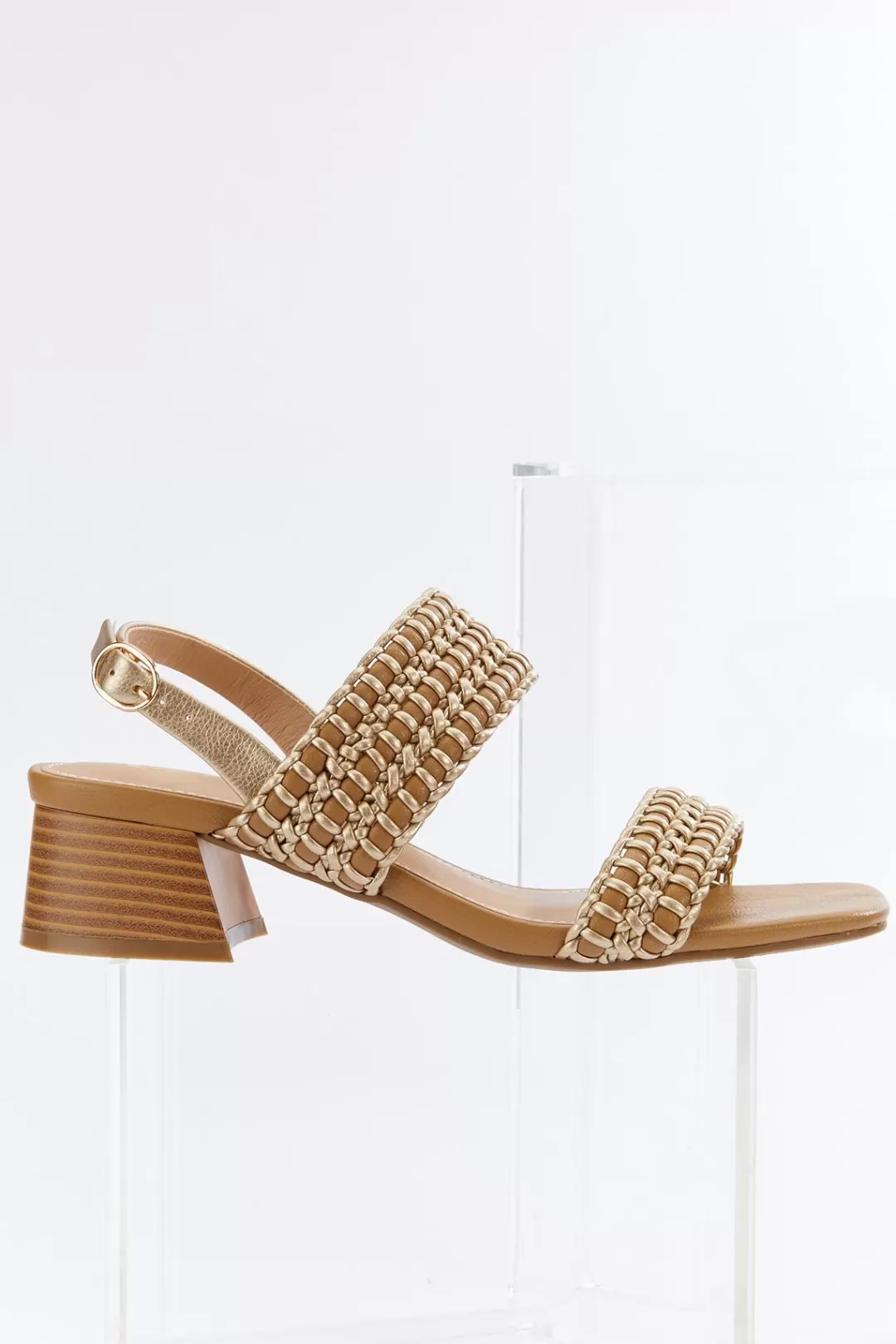 Cato Sandals | Whipstitch Low Heel Sandals