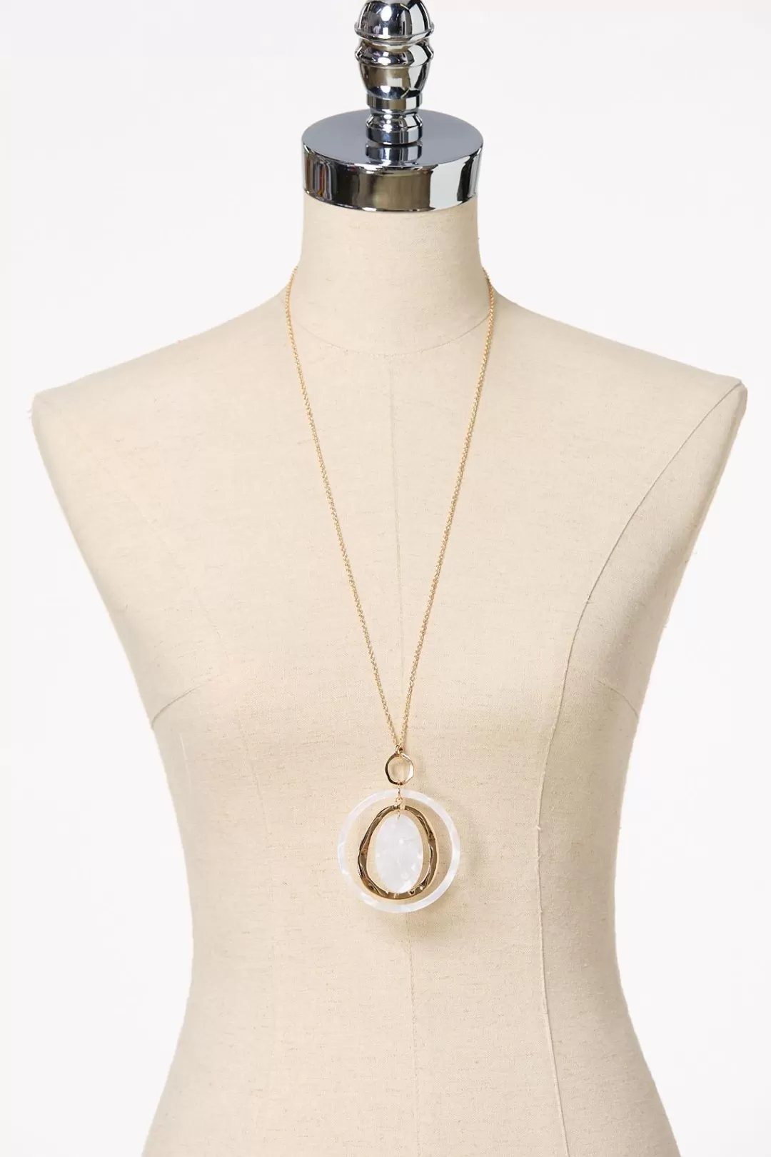 Cato Sets | Necklaces | White Gold Pendant Necklace Set