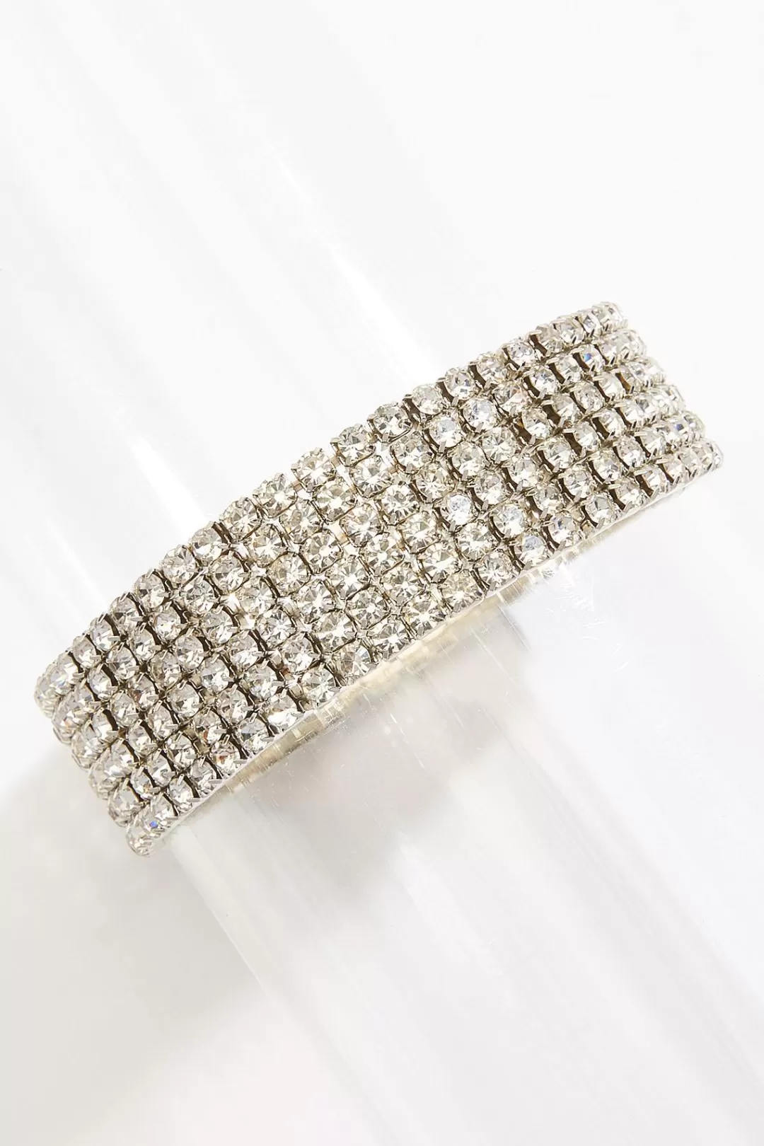 Cato Social Occasion | Bracelets | Wide Rhinestone Stretch Bracelet