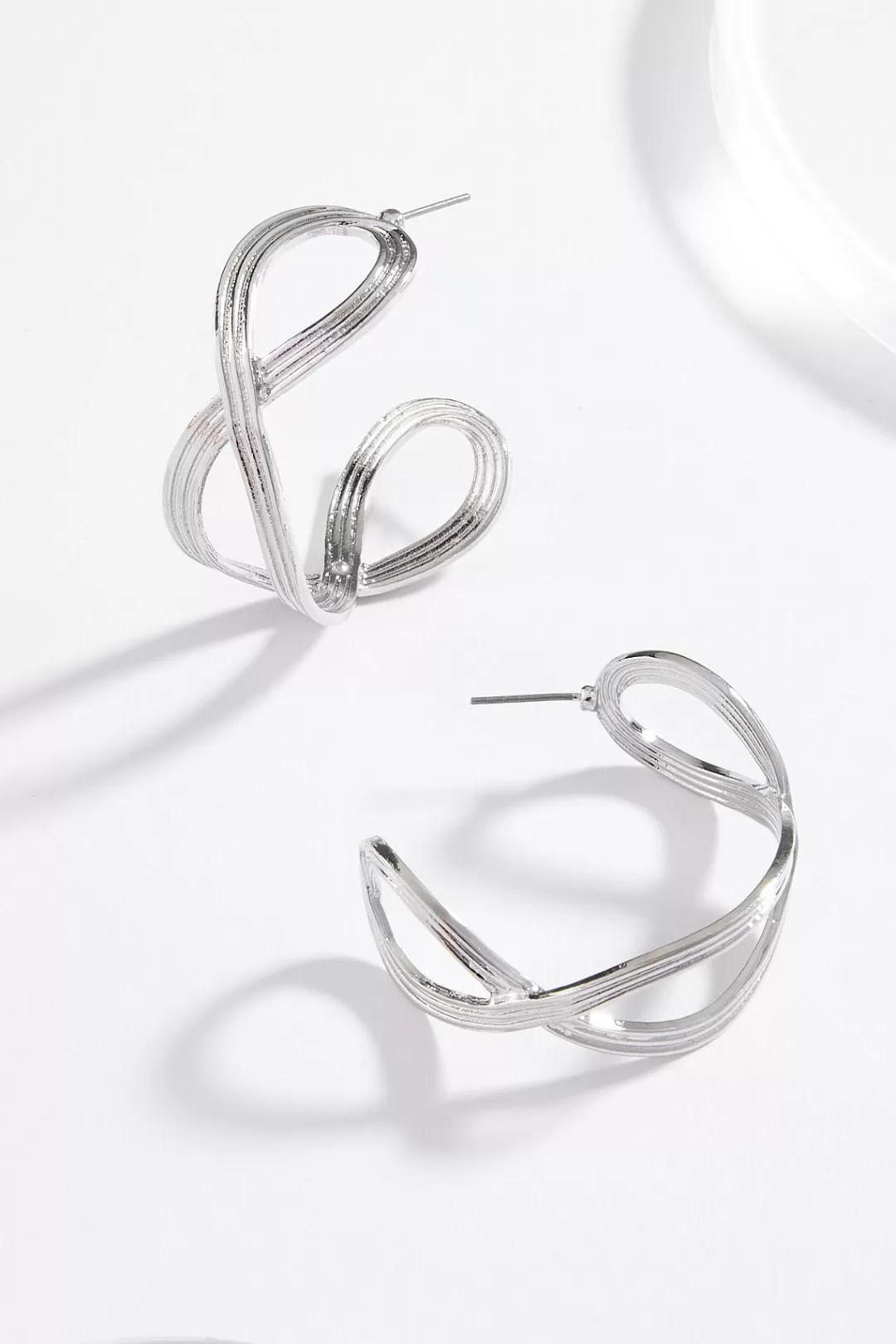 Cato Earrings | Wide Twist Hoop Earrings